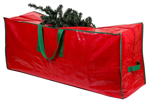 Christmas Tree Storage Bag - Stores a 7.5 Foot Disassembled Artificial Xmas Holiday Tree. Durable Waterproof Material to Protect Against Dust, Insects, and Moisture. Zippered Bag with Carry Handles.
