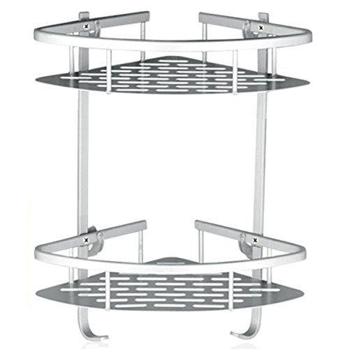 Shower Shelf Kitchen Storage Basket Adhesive Suction Corner
