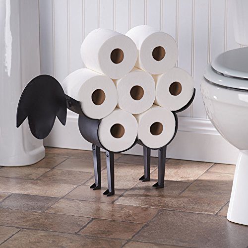 ART & ARTIFACT Sheep Toilet Paper Holder - Free-Standing Bathroom Tissue Storage