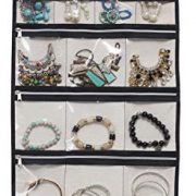 Hanging Jewelry Organizer Travel Foldable Jewelry Roll Storage Case