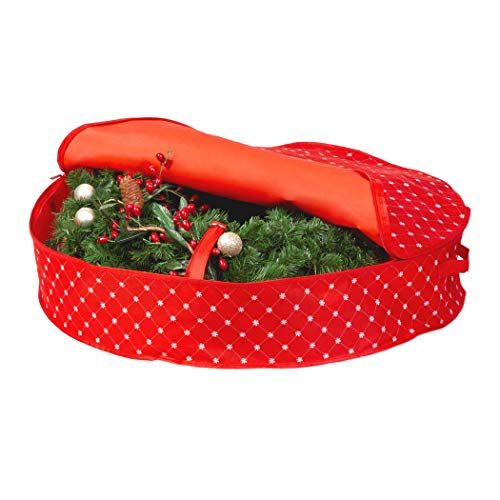 Christmas Wreath Storage Bag - (30 inch) Xmas and Holiday Wreath Storage