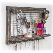 Buttercup Rustic Jewelry Organizer with Bracelet Rod Wall Mounted