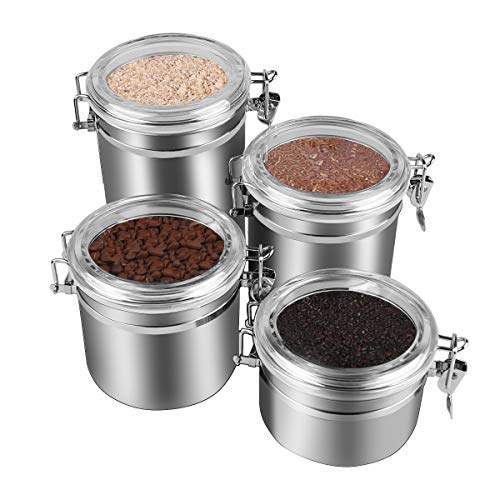Stainless Steel Airtight Canister Set, Beautiful Food Storage