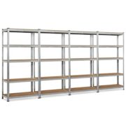 Topeakmart 5 Tier Storage Rack Heavy Duty Adjustable Garage Shelf Steel Shelving Units,71"Height (4 Bay Garage Shelves)