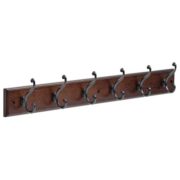 LIBERTY 165541 Six Scroll Hook Rack Cocoa and Soft Iron, 27-Inch