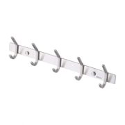 Kes Bathroom Towel Rail/Rack with 5 Scroll Hooks Wall Mount SUS304 Stainless Steel, AH203H5-2