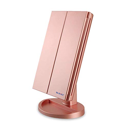 Tri-fold Vanity Mirror with 1X/2X/3X Magnification Mirrors