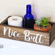 Nice Butt Bathroom Decor Box - Toilet Paper Holder - Farmhouse Rustic!