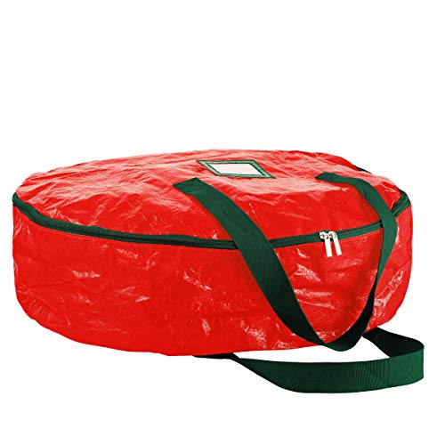 ZOBER Christmas Wreath Storage Bag 36" - Water Resistant Fabric Storage