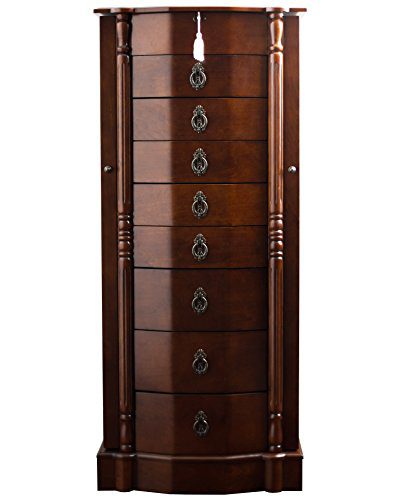Hives and Honey 1004-382 Robyn Jewelry Armoire, 41" H x 17.25" W x 12.5" D, Walnut