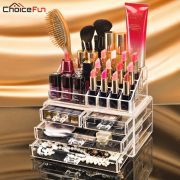 CHOICEFUN Transparent Plastic Home Drawer Desk Desktop Storage Box Organiser Clear Acrylic Makeup Make Up Organizer For Cosmetic