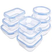 18 Pieces Glass Food Storage Containers with Lids，Glass Meal Prep Containers，Airtight Leakproof Lids BPA Free，Safe for Dishwasher