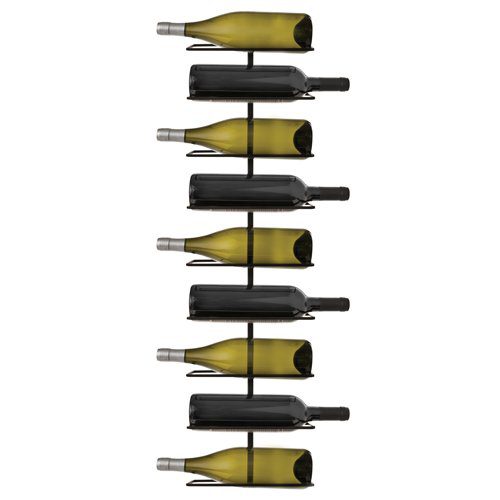 True 0841 Nine Bottle Wall Mounted Wine Rack, Multicolor