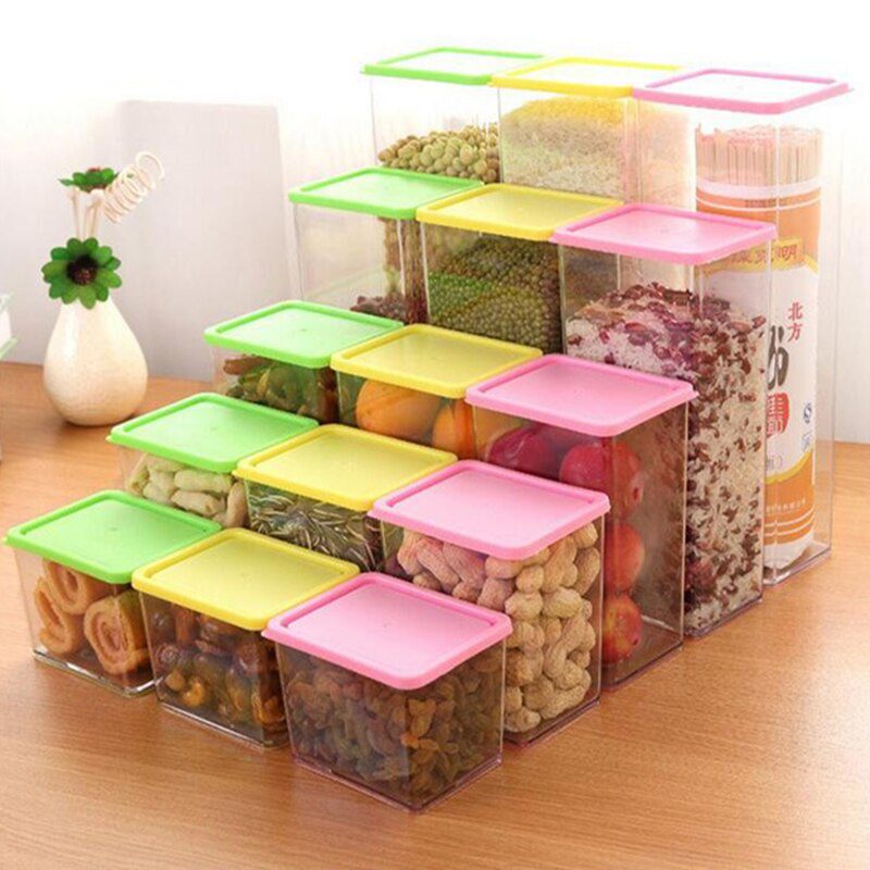 Plastic Food Storage Box Grain Container Kitchen Organizer Kitchen Organizer Food Snacks Organizer