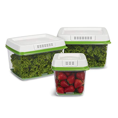 Rubbermaid FreshWorks Produce Saver Food Storage Containers, 3-Piece Set 2016450