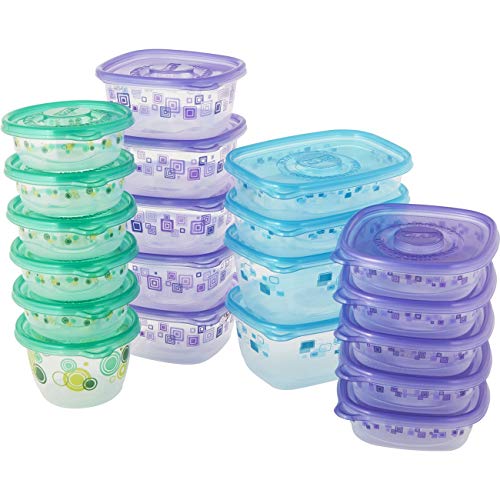 Glad Food Storage Containers - Food Container Variety Pack - 20 Containers - 40 Piece Set