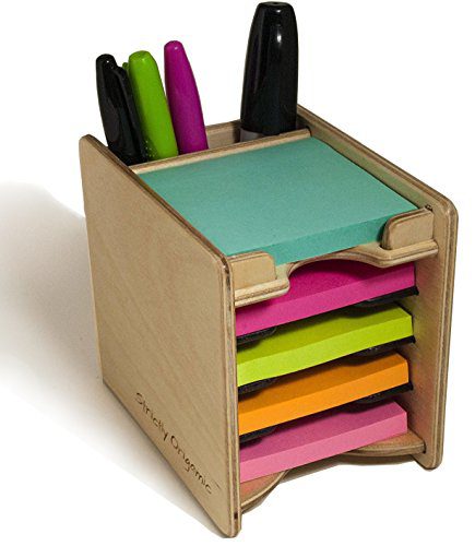 Strictly Origamic Colored Sticky Notes Pad and Pen Holder/Organizer