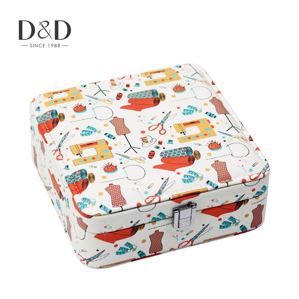 Sewing Element Printing Sewing Tools Storage Box Sewing Accessory Storage Sewing Case Artificial Leather Making