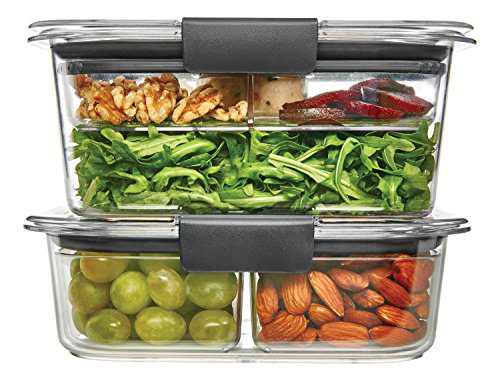 Rubbermaid Brilliance Food Storage Container, Salad and Snack Lunch Combo Kit, Clear, 9-Piece Set 1997843