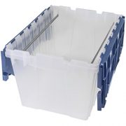 Akro-Mils 66486 FILEB 12-Gallon Plastic Storage Hanging File Box with Attached Lid, 21-1/2-Inch by 15-Inch by 12-1/2-Inch, Semi-Clear, Pack of 1