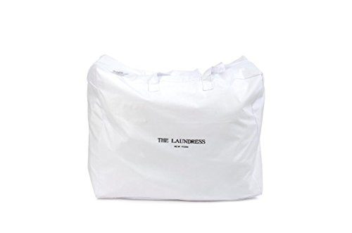 The Laundress - Large Zip Laundry Bag, Clothes and Garments, 100% Cotton, Handles for Easy Transport