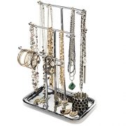 H Potter Necklace Holder Jewelry Organizer Bracelet Display Stand Ring Tray