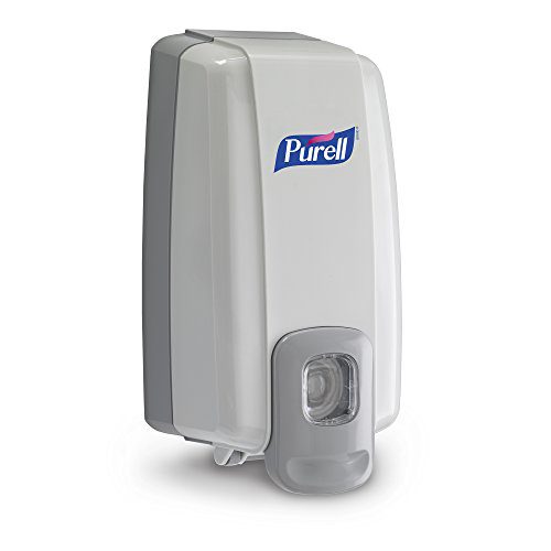 PURELL NXT Push-Style SPACE SAVER Sanitizer Dispenser, Dove Grey, Dispenser for 1000 mL PURELL NXT Sanitizer Gel Refills (Case of 6) - 2120-06