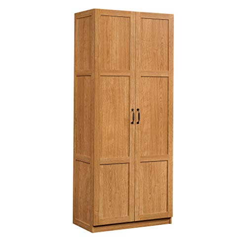 Sauder 419188 Storage Cabinet, L: 29.61" x W: 16.10" x H: 71.10", Highland Oak Finish