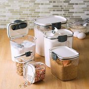 Prepworks by Progressive 6-Piece ProKeeper Set, Includes 1 of Each - Flour, Granulated Sugar, Brown Sugar, Powdered Sugar Keepers and 2 Mini Keepers, Food Storage Containers