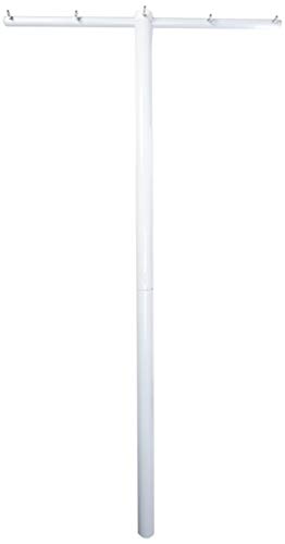 Household Essentials Outdoor Clothesline, 86 inches high, 46 inches Wide, and 3 inches deep; 3-inch Diameter Post, White
