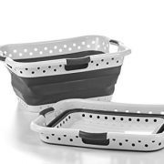 Pop & Load Collapse & Store Large HipHolder 3 Handles laundry-baskets, GREY ONYX