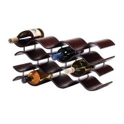 Oenophilia Bali Wine Rack, Ebony - 12 Bottle, Solid Wood, Elegant Modern Wine Rack, Table Wine Storage (010200)