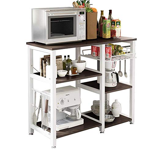 Soges 3-Tier Kitchen Baker's Rack Utility Microwave Oven Stand Storage Cart Workstation Shelf, W5s-B