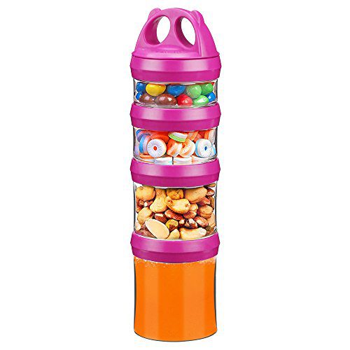 4-Piece Twist Lock Stackable Containers Travel,