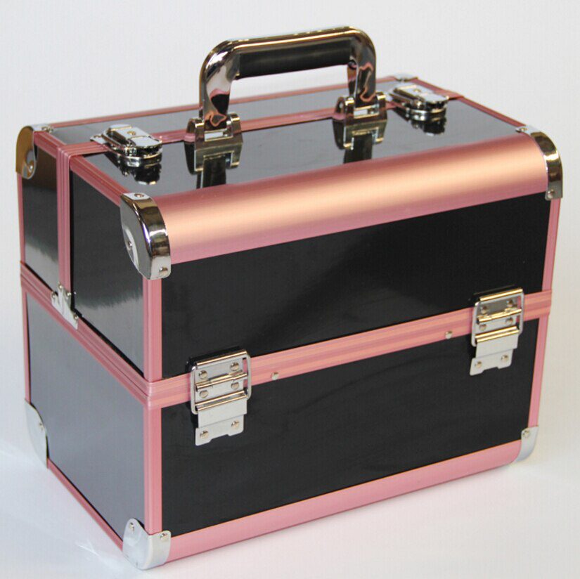 New Arrival Large Make Up Organizer Storage Box,Cosmetic Organizer Suitcase,Women Makeup Box Container Travel Cosmetic Bag Cases