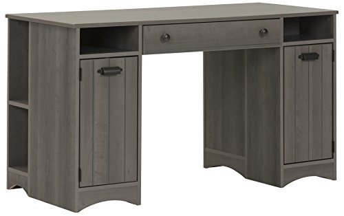 South Shore Artwork Craft Table with Storage, Gray Maple