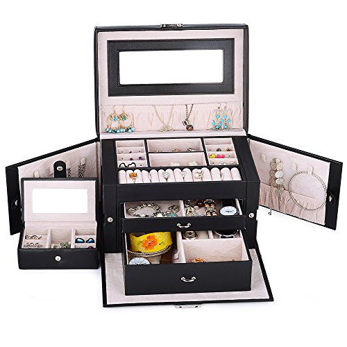 Kendal Large Leather Jewelry Box/Case/Storage/Organizer