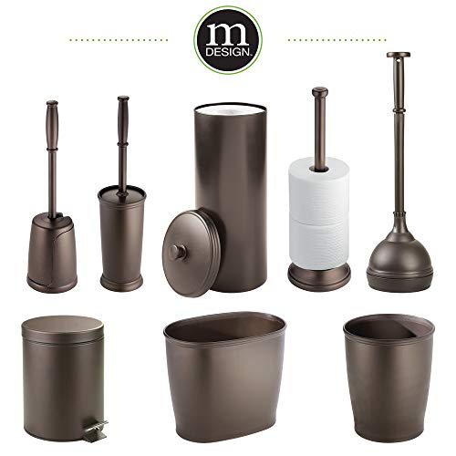 mDesign MetroDecor Toilet Bowl Brush, Plunger/Toilet Paper Holder