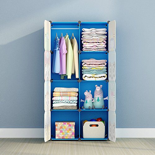 MAGINELS Children Wardrobe Kid Dresser Cute Baby Portable Closet