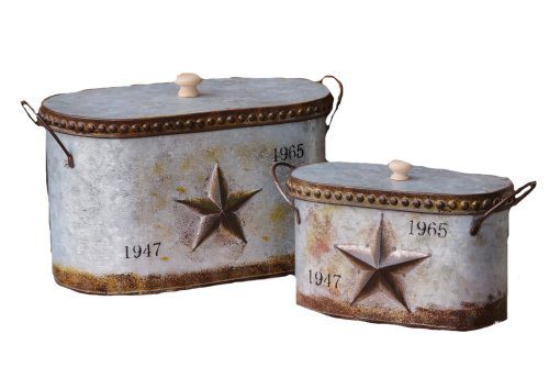 Your Heart's Delight Embossed Star Nested Canisters with Lid Set