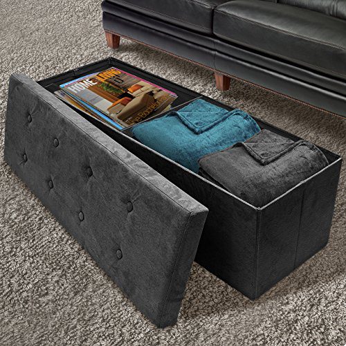 Sorbus Storage Ottoman Bench - Collapsible/Folding Bench Chest