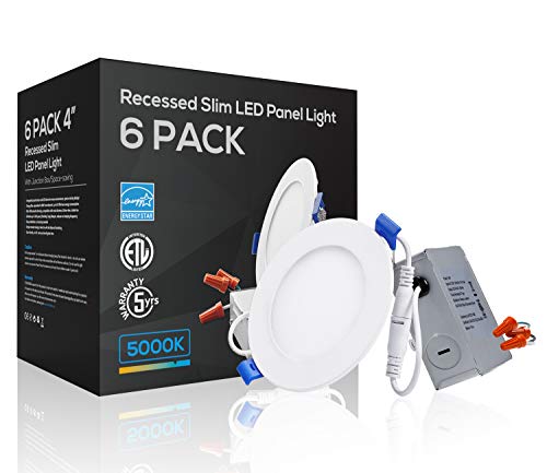 TORCHSTAR 6-Pack 4" 10W LED Low Profile Dimmable Slim LED Downlight