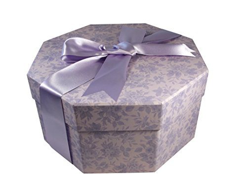 Colorful Hat Box -- Water Roses Lilac