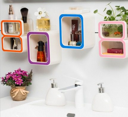 Creative Number 9/ 8 /0 Storage Soap Rack Plastic Boxes Suction