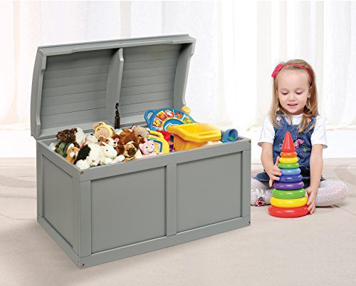 Hardwood Safety Hinge Barrel Top Toy Storage Chest