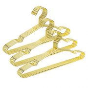 Jetdio 12.5" Children Gold Metal Clothes Shirts Hanger with Notches