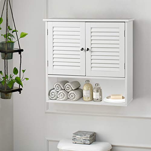 TANGKULA Wall Cabinet Medicine Cabinet Wood Collection