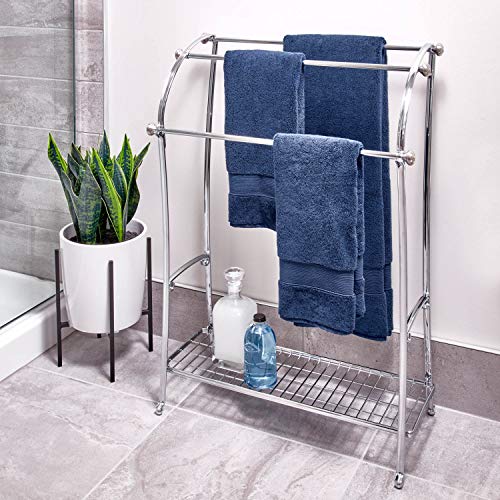 InterDesign York Metal Free-Standing Towel Drying Rack
