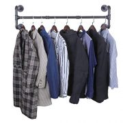 OROPY Industrial Pipe Clothes Rack, Heavy Duty Detachable Wall
