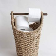 Creative Co-op Bankuan Braided Oval Toilet Paper Basket